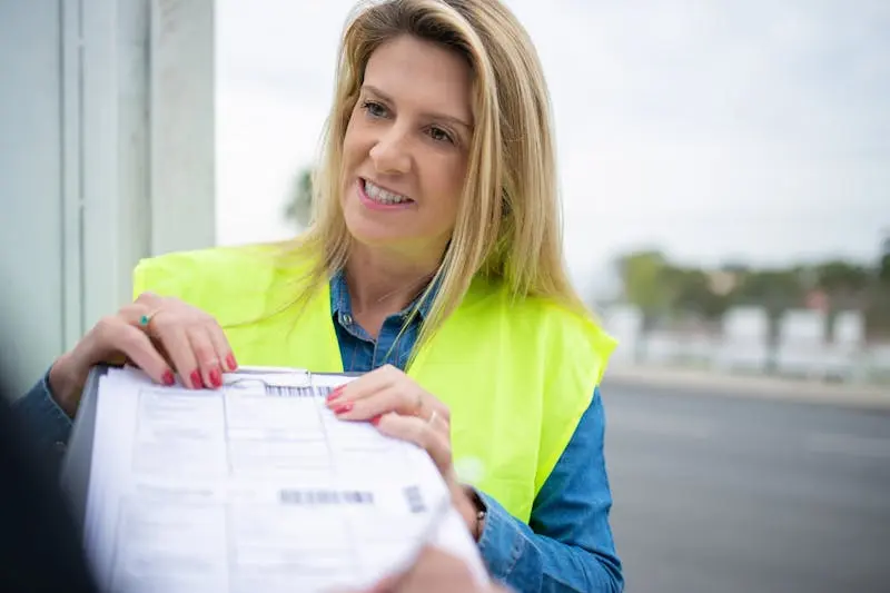 Photo of a Woman Holding Documents